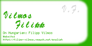 vilmos filipp business card